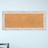 Highland Dunes Gemini Wall Mounted Corkboard/Bulletin Board Wood/Cork in Brown/Gray | 19 H x 43.12 W in | Wayfair EF14E7A89CC041AB8C74CF80B8579020