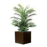 Bayou Breeze Artificial Palm Plant in Planter Silk/Metal in Brown | 48 H x 20 W x 20 D in | Wayfair BBZE1620 39135204