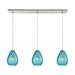 Wade Logan® Princes 3 - Light Kitchen Island Bell Pendant Glass in Gray | 9 H x 36 W x 36 D in | Wayfair D73432931876420397177470DB2E5E37