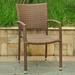 Wade Logan® Brade Stacking Patio Dining Chair Wicker/Rattan in Brown | 32 H x 22 W x 24 D in | Wayfair BRYS3173 32105455