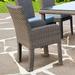 Bay Isle Home™ Sherlyn Patio Dining Chair w/ Cushion in Gray | 35 H x 25 W x 26.5 D in | Wayfair D2578D9E8DE341588D441B63A30CC143