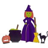 Design Ideas Hilda the Witch Salem 4 Piece Accessory Kit Wood in Brown | 7.13 H x 4.25 W x 2.25 D in | Wayfair 8813141