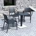 Brayden Studio® Ramseur Stacking Plastic/Resin Patio Dining Armchair Plastic/Resin in Gray | 32 H x 23 W x 24 D in | Wayfair