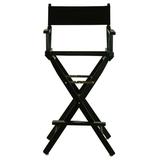 Casual Home Folding Director Chair w/ Canvas Solid Wood in Black | 45.5 H x 23 W x 19 D in | Wayfair CHFL1215 33418038