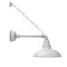 Longshore Tides Adesh LED Outdoor Barn Light Metal in White | 19 H x 12 W x 25 D in | Wayfair CE801882605A44C88F8C2D5414EBA57C