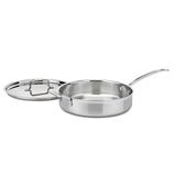 Cuisinart MultiClad Pro Stainless Steel Quart Sauté Pan w/ Lid Stainless Steel in Gray | 4.5 H in | Wayfair MCP33-30HNP1