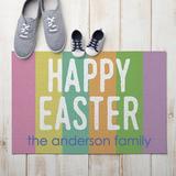 The Holiday Aisle® Matthews Happy Easter Personalized 27 in. x 18 in. Non-Slip Outdoor Door Mat Synthetics | Wayfair