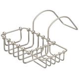 dCOR design Loraine Shower Basket Brass/Metal in Gray | 4.25 H x 8.5 W x 9 D in | Wayfair DCRN3692 32608870