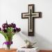 August Grove® Weathered Wood Cross Wall Décor in Brown/Gray | 15.75 H x 10.2 W in | Wayfair CHRL3806 39317800
