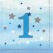 Creative Converting One Little Star 1st Birthday 6.5"s Paper Disposable Napkins in Blue | Wayfair DTC322232NAP