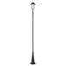 Lark Manor™ Antkeo 3 - Light Lamp Post (Full) Metal in Black | 114.25 H x 10 W x 10 D in | Wayfair DBHM5870 42521222