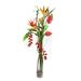 Dalmarko Designs Tropical Mix Floor Plant in Vase Silk/Glass | 36 H x 13 W x 13 D in | Wayfair dmr244