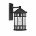 Darby Home Co Pierceton 1 - Bulb Outdoor Wall Lantern Glass in Black | 11.25 H x 6.5 W x 8.25 D in | Wayfair DBHM5957 42580903