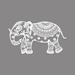 Decal House Elephant Mural Wall Decal Vinyl in White | 22 H x 39 W in | Wayfair s39white