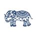 Decal House Elephant Mural Wall Decal Vinyl in Blue | 22 H x 39 W in | Wayfair s39navy blue
