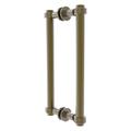 Allied Brass Contemporary 12" Back to Back Shower Door Pull w/ Grooved Accent, Glass in Yellow | 1.7 H x 14.3 W x 6.7 D in | Wayfair 404G-12BB-ABR