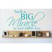 Design W/ Vinyl Such a Big Miracle In Such a Little Boy Wall Decal Vinyl in Blue | 14 H x 30 W in | Wayfair OMGA4161178