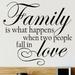 Design W/ Vinyl Family is What Happens When Two People Fall In Love Wall Decal Vinyl in Black | 18 H x 18 W in | Wayfair OMGA177576