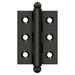 Deltana 2" H x 1.5" W Butt/Ball Bearing Single Door Mortise Hinge, Rubber in Black/Brown | 2 H x 1.5 W in | Wayfair CH2015U10B