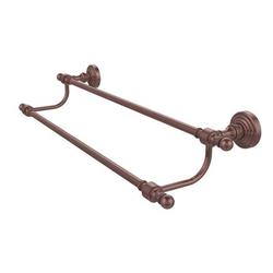 Allied Brass Retro Wave Double Wall Mounted Towel Bar Metal in White | 5 H x 7 D in | Wayfair RW-72/36-WHM