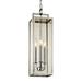 Darby Home Co Advika 3 -Bulb 21.25" H Outdoor Hanging Lantern Glass/Metal in Gray | 21.25 H x 6 W x 6 D in | Wayfair