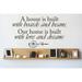 Design W/ Vinyl A House is Built W/ Boards & Beams, Our Home Living Room Bedroom is Built W/ Love Wall Decal Vinyl in Black | 16 H x 20 W in | Wayfair