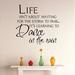 Design W/ Vinyl Life Isn't About Waiting For the Storm to Pass Wall Decal Vinyl in Black | 16 H x 16 W in | Wayfair 2015 BS 235 Black