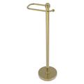 Allied Brass Free Standing European Style Toilet Tissue Stand w/ Groovy Detail Metal in Yellow | 26 H x 8 W x 6 D in | Wayfair TS-25EG-UNL