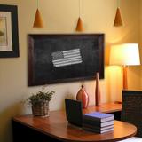 Darby Home Co Wall Mounted Chalkboard Wood in Black/Brown | 17.75 H x 101.75 W x 0.75 D in | Wayfair DRBC8951 33965961