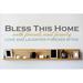 Design W/ Vinyl Bless This Home W/ Friends & Family Love & Laughter Forever After Wall Decal Metal in Gray/Blue/Brown | 10 H x 40 W in | Wayfair