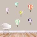 Ebern Designs Hot Air Balloons Printed Wall Décor in Blue/Indigo/Orange | Large | Wayfair EBDG1738 42283601