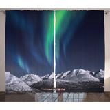 East Urban Home Sky Northern Lights Aurora over Fjords Mountain at Night Norway Solar Image Art Graphic Print | 90 H in | Wayfair EABN8239 39455137