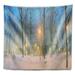 East Urban Home Polyester Mariinsky Garden w/ Lights Tapestry w/ Hanging Accessories Included Polyester in Blue/Gray | 68 H x 80 W in | Wayfair