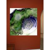 East Urban Home Richat Structure Wall Decal Canvas/Fabric in Blue/Green | 24 H x 24 W in | Wayfair ESUN7777 44254235