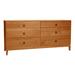 Copeland Furniture Mansfield 6 Drawer 66.13" W Solid Wood Dresser Wood in Red | 31.25 H x 66.13 W x 18 D in | Wayfair 2-MAN-61-23