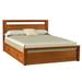 Copeland Furniture Mansfield Storage Platform Bed Metal in Brown/Red | 40 H x 79 W x 84 D in | Wayfair 1-MAN-01-23-STOR