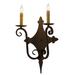 Fleur De Lis Living Grindle 2-Light Candle Wall Light Metal in Brown | 18 H x 12 W x 6 D in | Wayfair 4DF76C4E8E8E4945A8D489AECC2D1D33