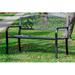 Fleur De Lis Living Carennac Scroll Backrest Iron Garden Outdoor Bench Metal in White | 33.46 H x 50 W x 23.6 D in | Wayfair
