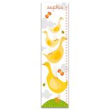 Harriet Bee Triplett Duck Family Personalized Growth Chart Canvas in Green/Yellow | 39 H x 10 W in | Wayfair DD1EB1940AB947E89BC5B011AA424854