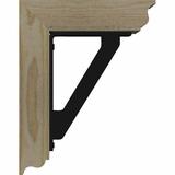 Ekena Millwork Traditional 2" Thick Triple Bracket Traditional Ironcrest Wood in Brown | 19 H x 4 W x 16 D in | Wayfair BKTI0204X16X19RF1TTR08