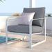 Elle Decor Mirabelle Outdoor Accent Chair Metal in Gray | 30 H x 26 W x 32.5 D in | Wayfair ODCH10003B