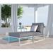 Elle Decor Mirabelle Outdoor Lounge Chair & Ottoman Wicker/Rattan in Gray | 30 H x 28.5 W x 62 D in | Wayfair ODSO10007B