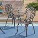 Fleur De Lis Living Roderick Patio Dining Chair Metal in Brown | 34.75 H x 22 W x 23 D in | Wayfair 9DFD297C41FE40D2A2321E441B0B211E