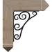 Ekena Millwork Tristan 4" Thick Single Bracket Arts & Crafts Ironcrest Wood in Brown | 20 H x 3.5 W x 18 D in | Wayfair BKTI0404X18X20SF3STN03