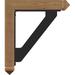 Ekena Millwork Traditional 2" Thick Triple Bracket Arts & Crafts Ironcrest Wood in Brown | 16 H x 3.5 W x 14 D in | Wayfair BKTI0204X14X16SC3TTR07
