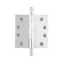 Grandeur 4" Acorn Tip Heavy Duty Hinge w/ Square Corners | 4 H x 4 W x 0.129 D in | Wayfair 833881