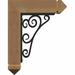 Ekena Millwork Tristan 2" Thick Triple Bracket Arts & Crafts Ironcrest Wood in Brown | 148 | Wayfair BKTI0204X10X12SC3TTN05