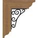 Ekena Millwork Tristan 4" Thick Triple Bracket Traditional Ironcrest Wood in Brown | 18 H x 3.5 W x 15.5 D in | Wayfair BKTI0404X16X18SC1TTN06