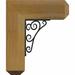 Ekena Millwork Tristan 4" Thick Single Bracket Craftsman Ironcrest Wood in Brown | 16 H x 4 W x 13.5 D in | Wayfair BKTI0404X14X16RC4STN01