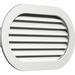 Ekena Millwork PVC Horizontal Round Ended Gable Vent w/ Flat Trim Frame in White | 31 H x 41 W in | Wayfair GVPRE36X2601FUN